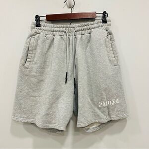 YoungLA Men’s M Gray French Terry 7” Fitness Sweat Shorts Gym Lift Training Knit